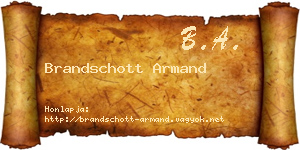 Brandschott Armand névjegykártya